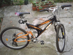 Bicicleta DHS cu suspensie full si frana disc foto