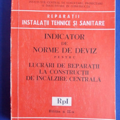 INDICATOR DE NORME LUCRARI DE INCALZIRE CENTRALA ( RpI ) - 1981