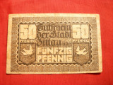 Bancnota Notgeld 50 Pf. Zittau 1919 , Germania , locale