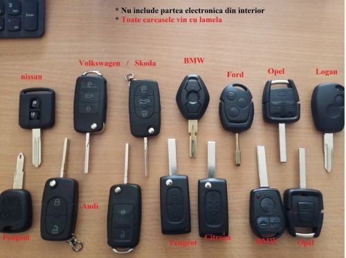Carcasa cheie telecomanda + lamela Audi A3 | Okazii.ro