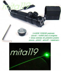 Laser verde profesional puternic pistol, pusca airsoft vanatoare foto