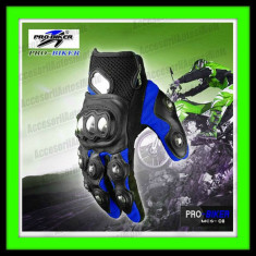 MANUSI MOTO PRO-BIKER METAL INOX Atv Cross Enduro = M, L, XL= ALBASTRU foto