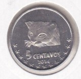 Bnk mnd Cocos Island 5 centavos 2014 unc, fauna, America Centrala si de Sud