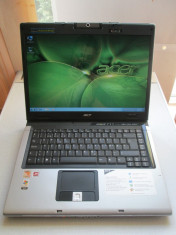 Laptop acer Aspire 5100 - AMD Turion 64x2- 1.6Ghz / RAM 1Gb DDR 2/ Video ATI/ Hdd 60gb/ Wireless/ Baterie 1-2h/ Incarcator/ Garantie 3 luni ! foto