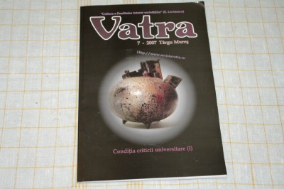 Revista Vatra - nr. 7 / 2007 - Conditia criticii universitare (I) foto