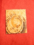 Timbru 4 Pence orange 1911 ,Eduard VII ,Anglia , stamp.