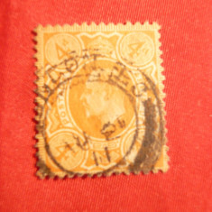 Timbru 4 Pence orange 1911 ,Eduard VII ,Anglia , stamp.