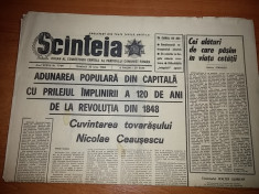 ziarul scanteia 30 iunie 1968 9 cuvantarea lui ceausescu la adunarea populara din capitala cu prilejul implinirii a 120 ani de la revolutia din 1948 ) foto