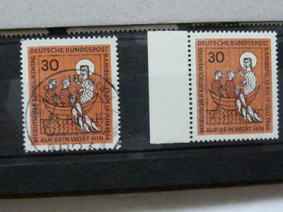 germania 1966 - ziua catolica nationala timbru stampilat + nestampilat foto