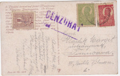 CARTE POSTALA CENZURA CENZURAT , CENZURATA ARAD 1920 foto