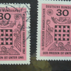 germania 1967 - ziua bisericii evanghelice germane - nestampilat + stampilat