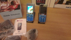 Replica Nokia E5 dual sim Blue , camera foto , mp3 player , slot card micro sd , lanterna - NOU , pachet complet foto