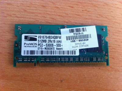 Memorie Laptop DDR2 de 512 mb foto