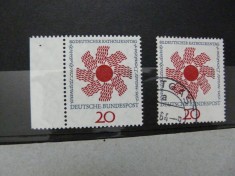 germania 1964- ziua catolica nationala -timbru stampilat+nestampilat
