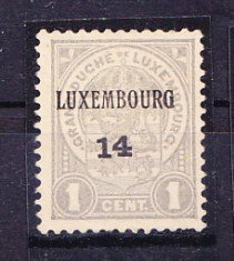 Timbre LUXEMBURG 1919-21 = STEMA DE ARME CU SUPRATIPAR, MNH foto