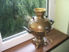 Samovar electric din alama cap.3lt foto