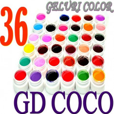 KIT SET 36 MODELE GEL GELURI UV COLOR COLORATE 5 ML foto