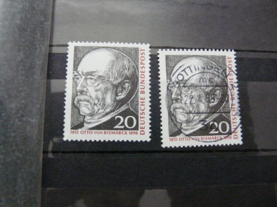 germania 1965 - aniversare Otto von Bismarck - stampilat+nestampilat foto