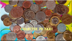 Colectie Monede - minim 70 TARI DIFERITE - lot din toate continentele: de la 1 EURO! foto
