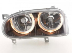 Faruri Angel Eyes VW Golf 3 (Typ 1HXO, 1 EXO) Yr. 91-97 black27 foto