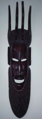 Masca africana din lemn de abanos pt. perete 64cm/17 foto
