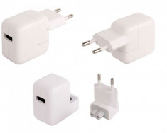 Adaptor incarcator USB la priza pentru Apple iPad 2 3 4 Mini Air iPhone 5 5C 5S 4 4S iPod Touch 5V 2.1A 10W A1357 foto