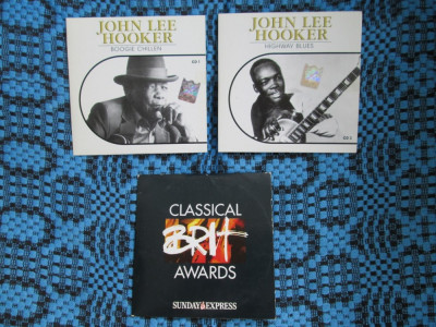 JOHN LEE HOOKER - 2 ALBUME (BOOGIE CHILLEN si HIGHWAY BLUES) + BONUS 1 CD CLASSICAL BRIT AWARDS (muzica clasica) - IN STARE IMPECABILA!!! foto