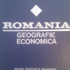 ROMANIA GEOGRAFIE ECONOMICA DE I.SANDRU,EDITURA DIDACTICA 1978,COPERTI IMITATIE PIELE,373 PAG,APROAPE NOUA