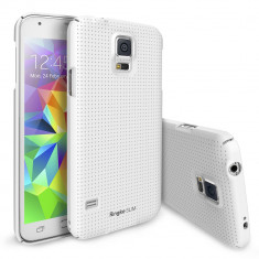 Husa Ringke SLIM ALB DOT PEARL WHITE Samsung Galaxy S5+BONUS folie Ringke Invisible Defender Screen Protector foto