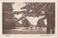 Roman,Interiorul Gradinii Mari,circulata la Botosani in 1924 foto