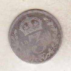 bnk mnd Marea Britanie Anglia 3 pence 1901 argint