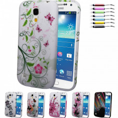 Husa Gel Silicon+Folie Protectie Ecran+Stylus- Beauty Patterned-Spring-Samsung I9195 Galaxy S4 Mini / Galaxy S4 Mini Dual SIM I9192 foto