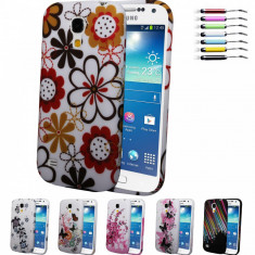 Husa Gel Silicon+Folie Protectie Ecran+Stylus- Beauty Patterned-Colourful-Samsung I9195 Galaxy S4 Mini / Galaxy S4 Mini Dual SIM I9192 foto