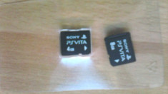 vand schimb 2 carduri ps vita de 4 si 8 gb cu jocuri psvita foto