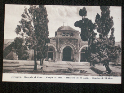Jerusalem1910.Moschea din Aksa.Carte postala necirculata. foto