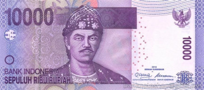 INDONEZIA █ bancnota █ 10000 Rupiah █ 2010 █ P-150a █ UNC █ necirculata foto