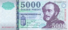 UNGARIA ? bancnota ? 5000 Forint ? 2006 ? P-191b ? UNC ? necirculata foto