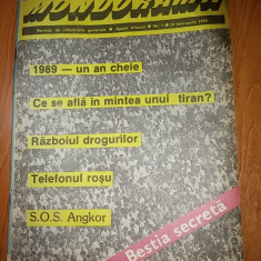 revista mondorama 14 februarie 1990 anul 1,nr. 1 al revistei