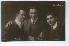 CARTE POSTALA - ARTISTII NOSTRI-MAXIMILIAN,CARUSSY,CIUCURETTE CCA 1915 foto