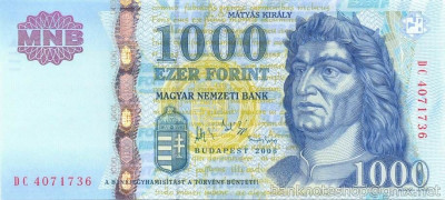 UNGARIA █ bancnota █ 1000 Forint █ 2006 █ P-195b █ UNC █ necirculata foto