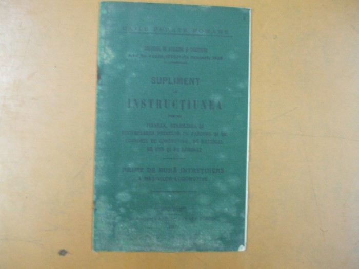 C. F. R. Supliment fixarea primelor de parcurs, de material de uns 1905