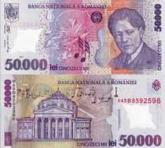 ROMANIA 50.000 lei 2001 polymer UNC!!! foto