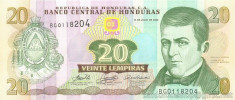 HONDURAS ? bancnota ? 20 Lempiras ? 2006 ? P-93b ? UNC ? necirculata foto