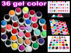 Set 36 gel color uv COCO 5 ml Manichiura Unghii false Unghii gel Set 36 gel uv color pigmentate ,dense CALITATE TRANSPORT GRATUIT CURIER foto