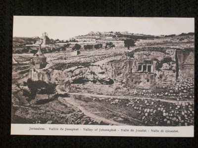 Jerusalem,valea lui Iosif.Carte postala din 1910,necirculata. foto