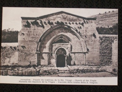 Jerusalem 1910.Fatada mormantulu-i Sfinte-i Fecioare Maria. foto