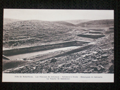 Betlehem 1910.Piscinele lui Solomon.Carte postala necirculata. foto