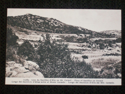 Caifa 1910.Muntele Carmel,locul unde sf.Ilie ia cerut lui D-zeu focul. foto