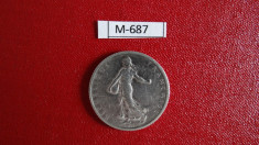 Moneda argint M687 1 Franc 1917 foto