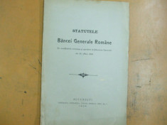 Statutele bancii generale romane Bucuresti 1906 foto